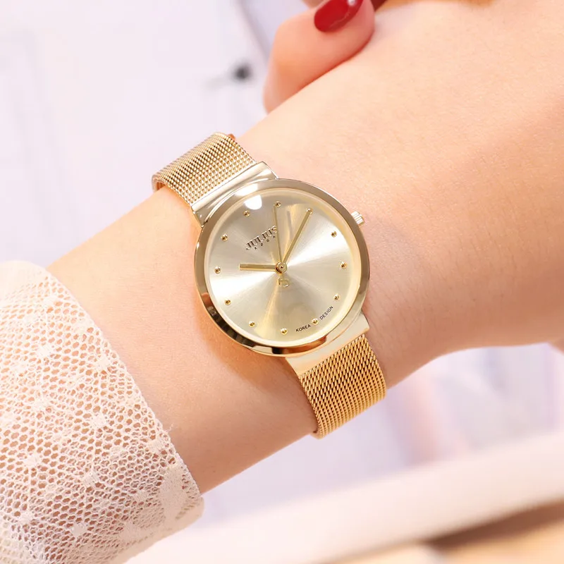 Новые часы Julius из нержавеющей стали с сетчатым ремешком элегантные женские