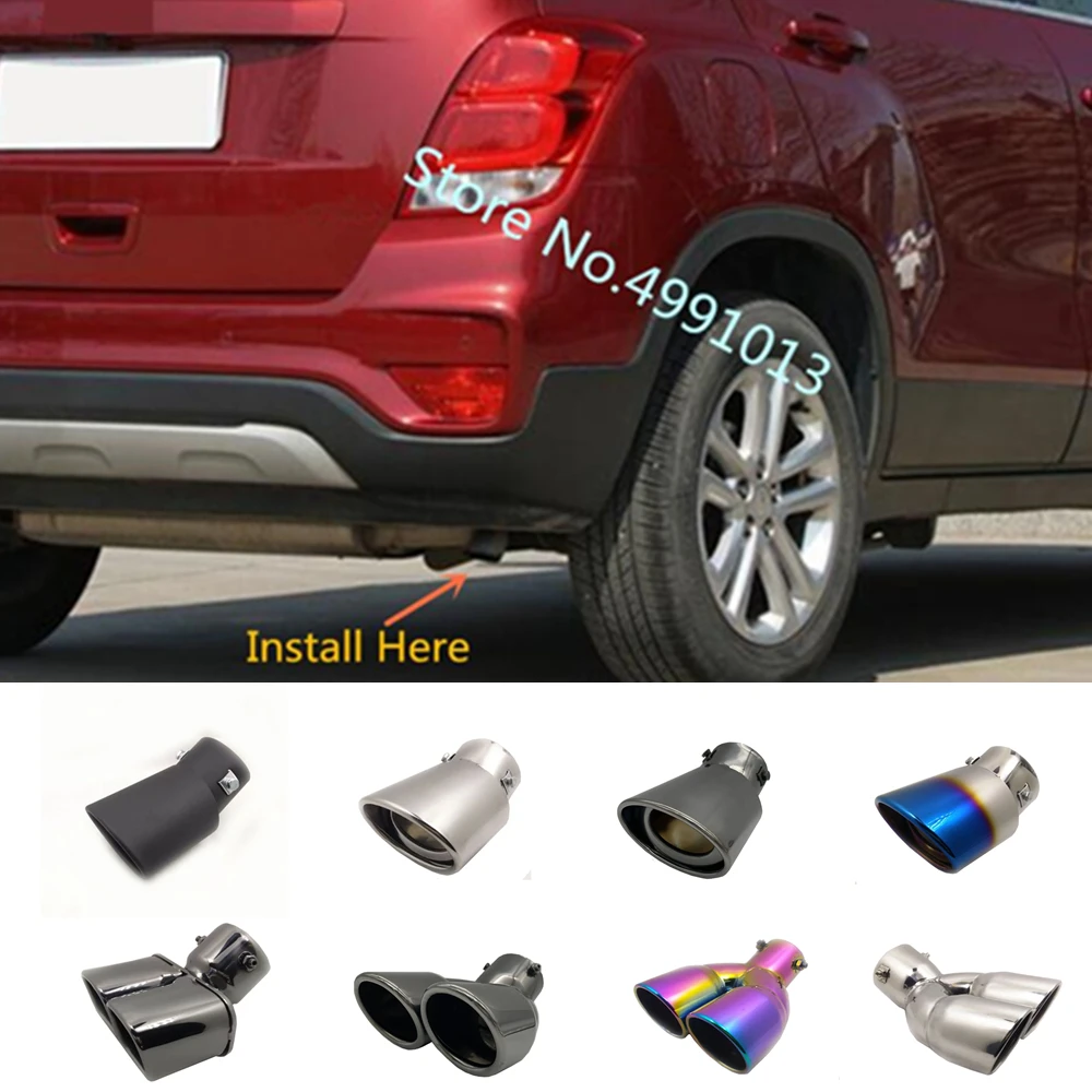 

For Chevrolet TRAX 2017 2018 Car Stainless Steel Rear Back Cover Muffler End Pipe Outlet Dedicate Exhaust Manifolds Tip Tail