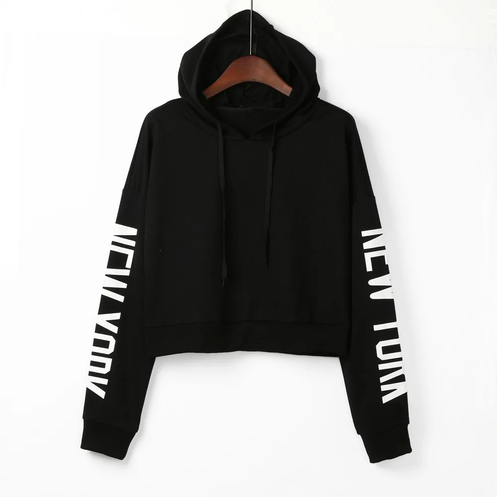 Женская Толстовка с длинным рукавом и буквенным принтом пуловер топы блузка