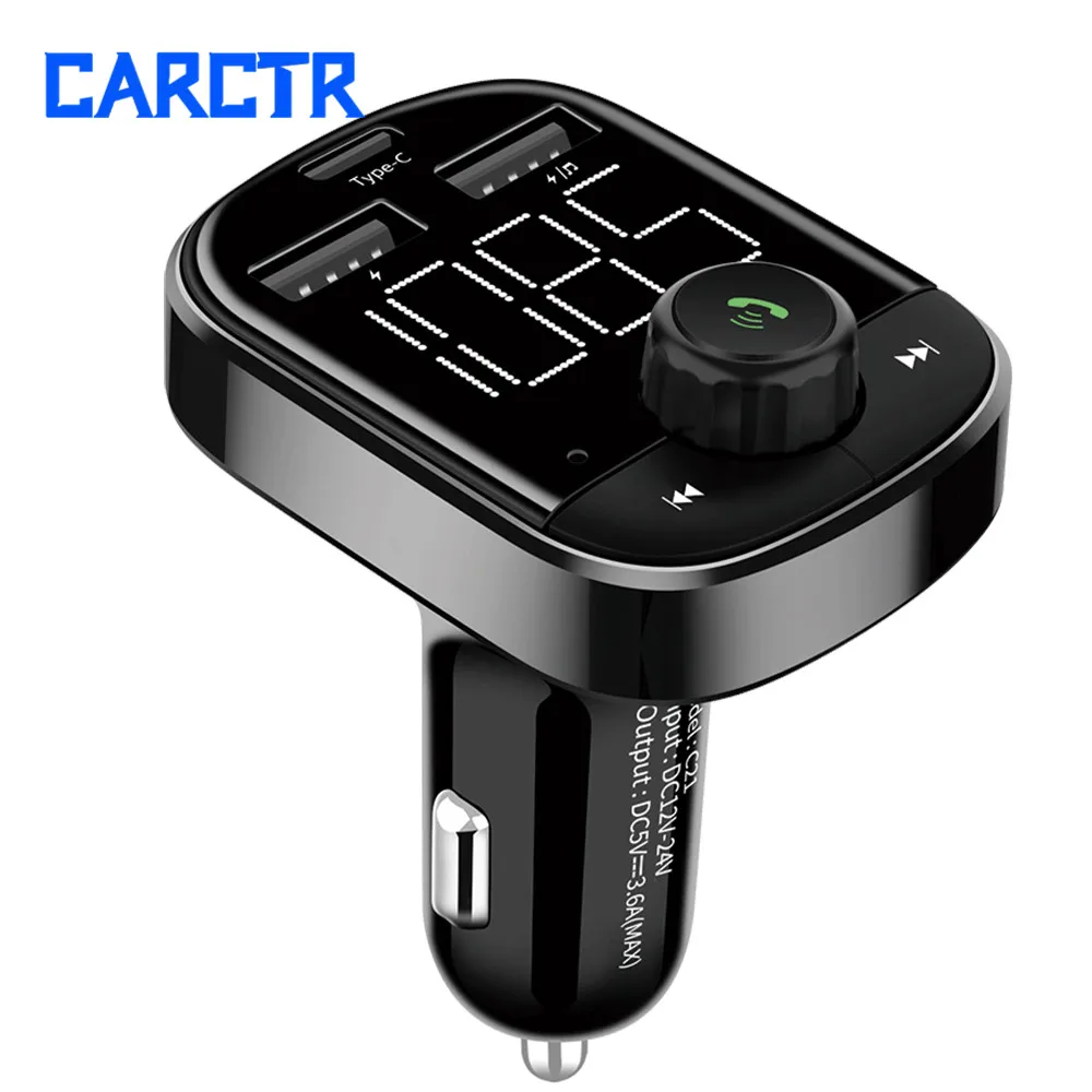 Автомобильный MP3 Bluetooth плеер Type C Быстрая зарядка карта без потерь двойной 2 USB порт