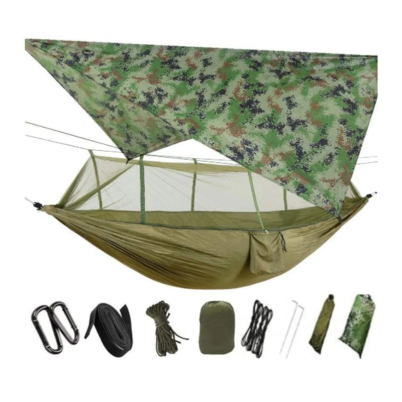

Portable Camping Hammock Mosquito Net with Umbrella Tent Shade Cloth for Outdoor Wind and Fog,Swing Sleep Hammock