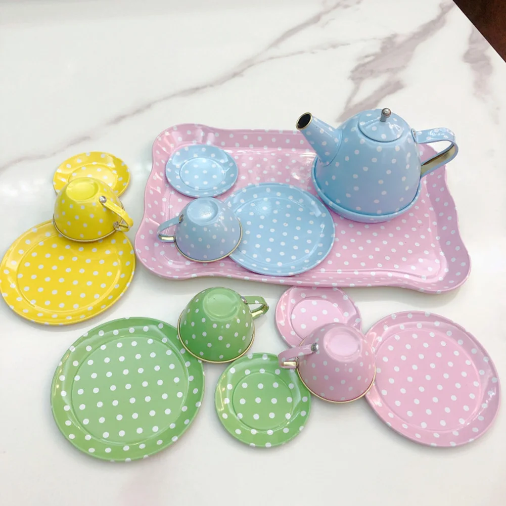 

14Pcs/Set Children Simulation Afternoon Tea Kettle Set Toy Play House Kids Educational Toys for Children Gifts