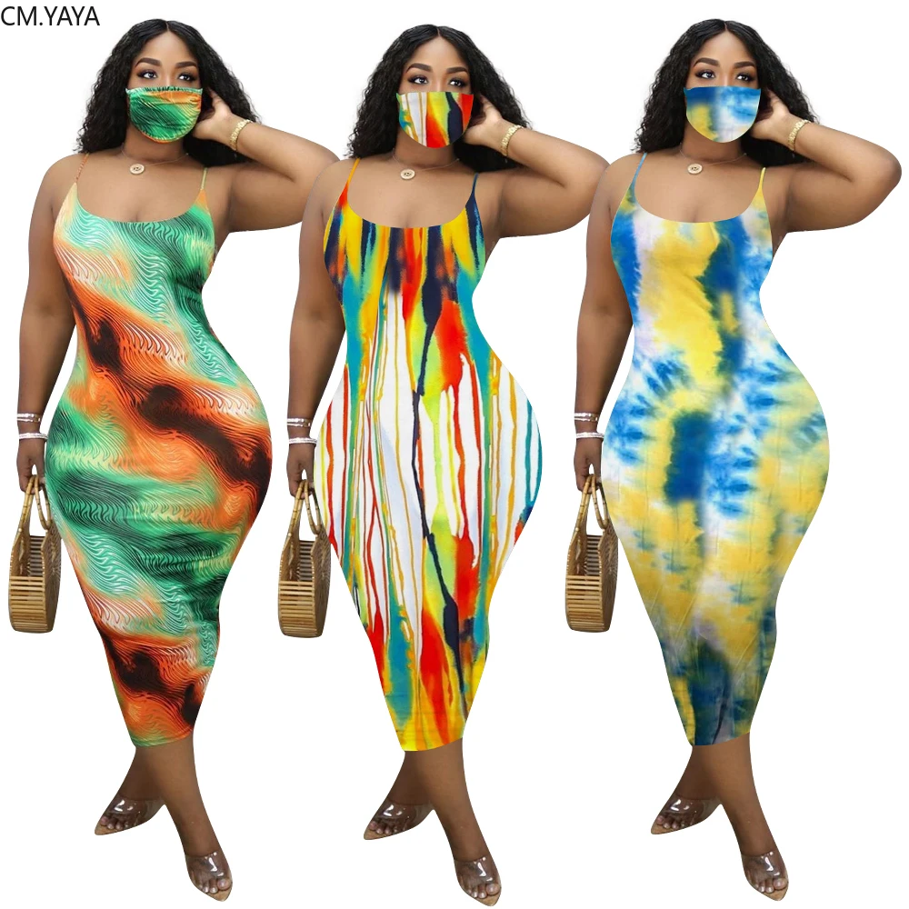 Женское летнее платье миди на бретельках облегающее пляжное с круглым вырезом и