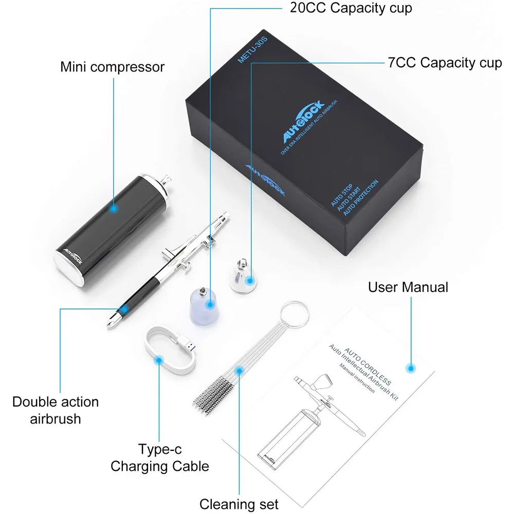 Краскопульт встроенный беспроводной мини-распылитель набор для макияжа
