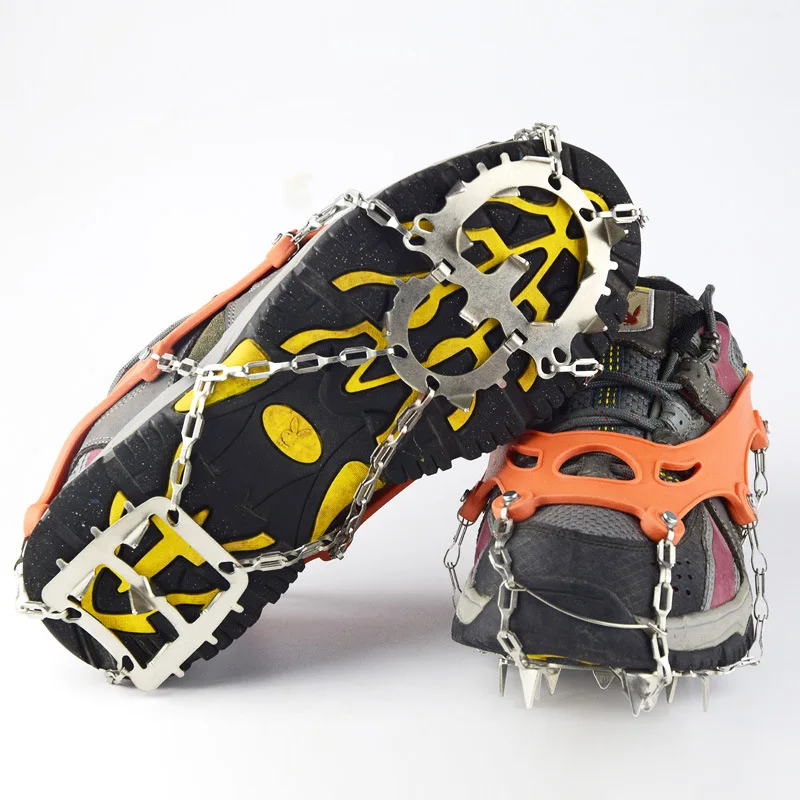 18 зубьев стальной захват для льда шипы обуви Нескользящие скалолазания снега
