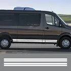 Автомобильные наклейки 2 шт.лот для Mercedes Benz Sprinter RV Van, сделай сам, полоски для автодома, графические виниловые наклейки, аксессуары для тюнинга