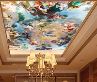 european character oil painting zenith mural ceiling wallpaper mural de parede 3d ceilings