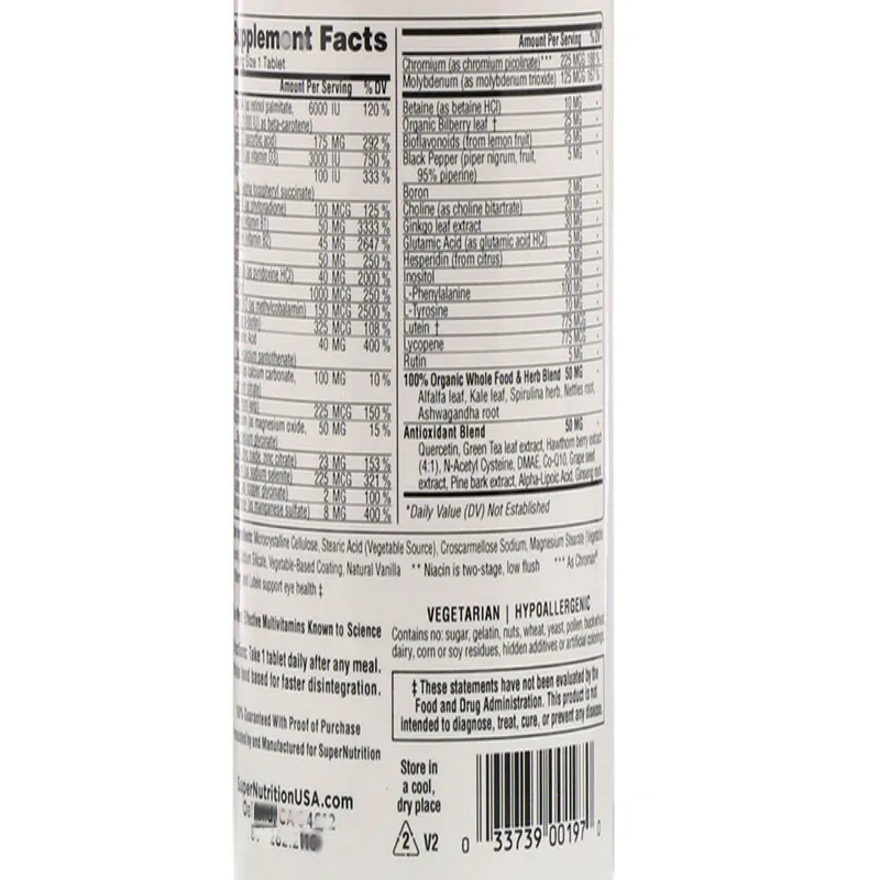 

SimplyOne ,Suitable for 50 + men, triple multi effect vitamin, 30 tab