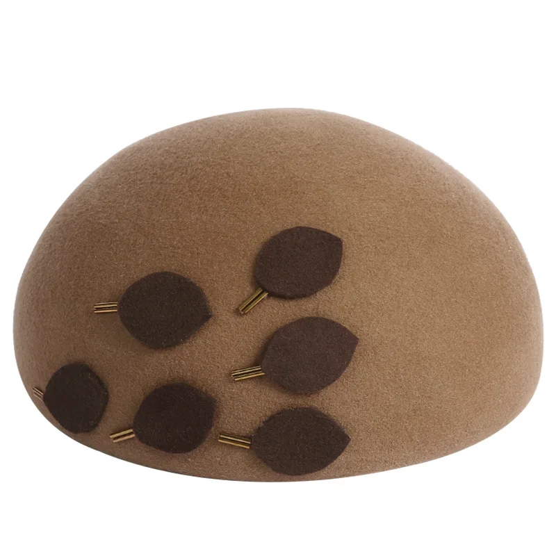 Шерстяная шляпа-чародей для женщин фетровые шляпы Женские винтажные Коктейльные