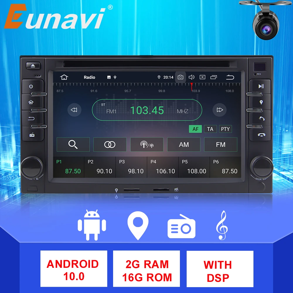 Автомагнитола Eunavi Android 10 2 Din для KIA SORENTO MAGENTIS SPORTAGE MORNING CEED RIO CERATO 2005 2010|Автомагнитолы|