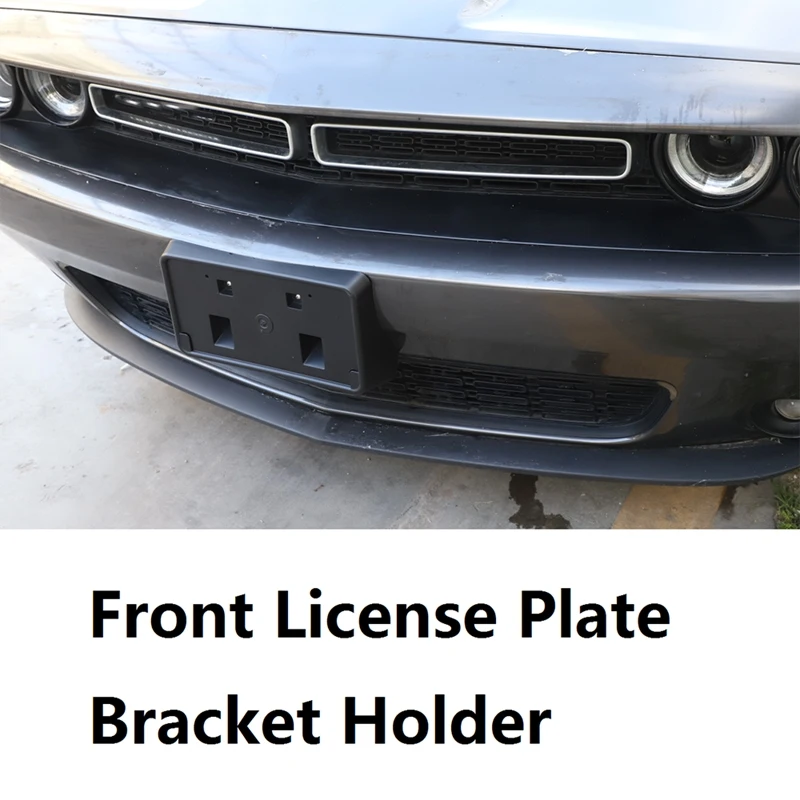 

Car Front License Plate Bracket Holder Mounting for Dodge Challenger 2010-2019