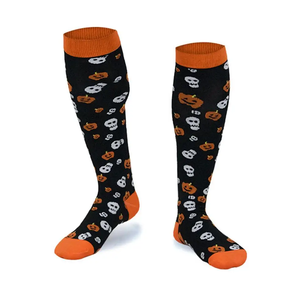 

Женские носки до колен на Хэллоуин, удобные праздничные Длинные Носки с рисунком, милые и Молодежные дышащие светильник 2021