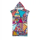 Пляжное полотенце с капюшоном, из микрофибры, для летнего отдыха