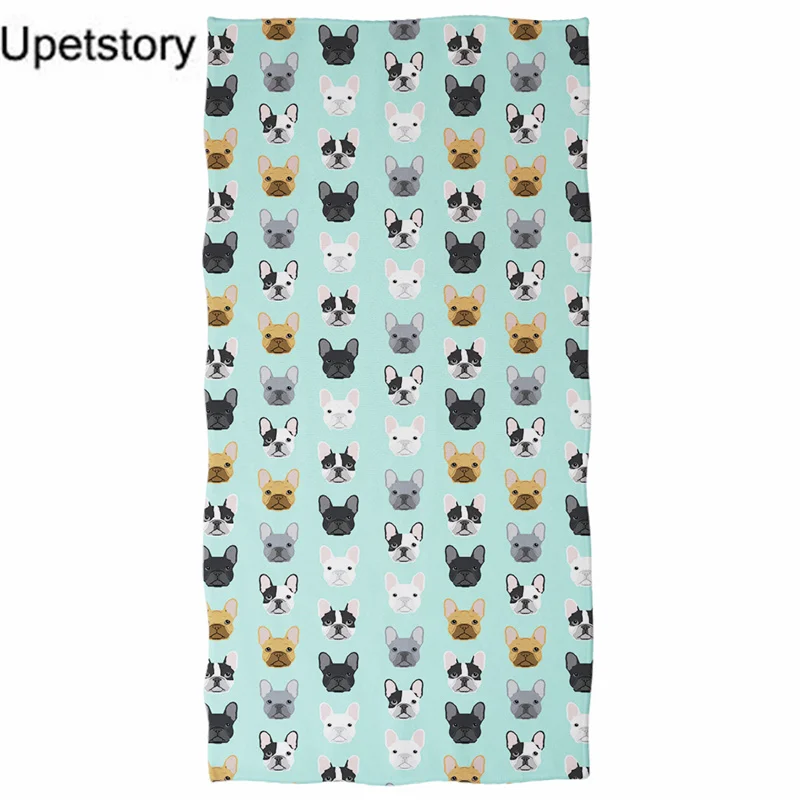 

Поглощающие банные полотенца Upetstory с французским бульдогом, Детские милые полотенца для лица, переноска для путешествий, хлопковые полотен...