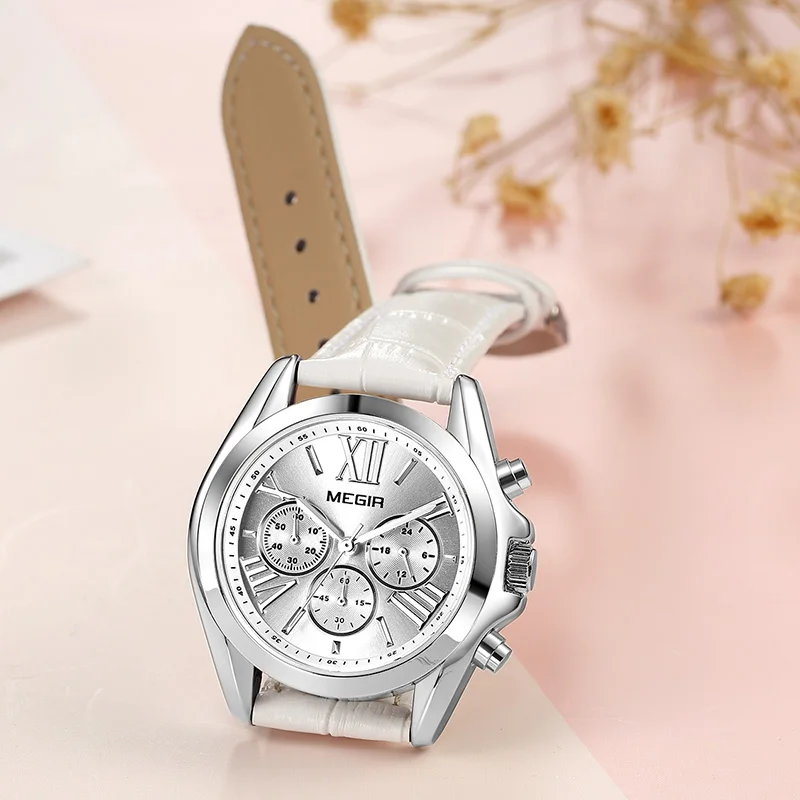 Женские часы лучший бренд класса люкс megir Quartz женские часы-браслет для влюбленных