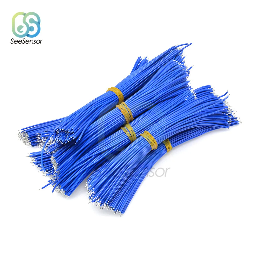 Blue 100 шт./лот 24AWG 15 см гальванически лужёные макетная плата припоя кабель Fly джемпер Оловянная проволока проводящие провода 1007-24AWG разъем провода - Цвет: Blue