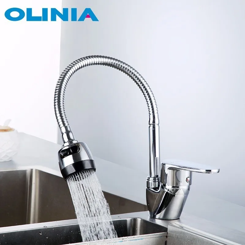 Olinia новый кухонный кран смеситель краны вращение на 360 ° холодная и горячая вода