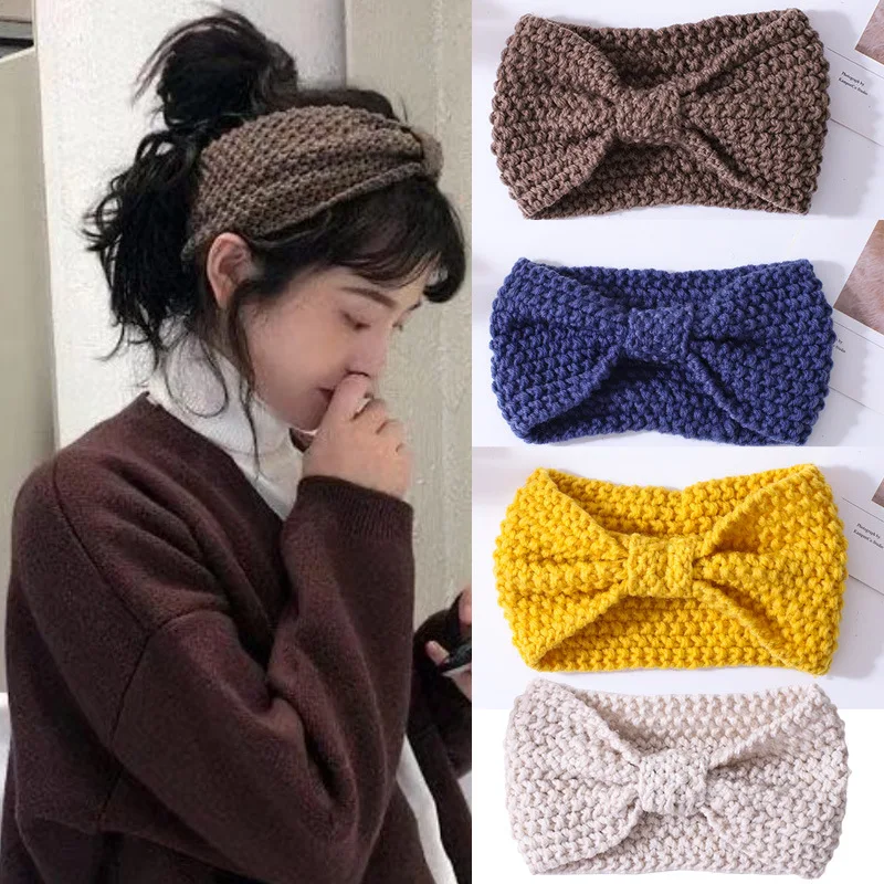 

Женская вязаная бандана, зимняя мягкая бандана для девушек