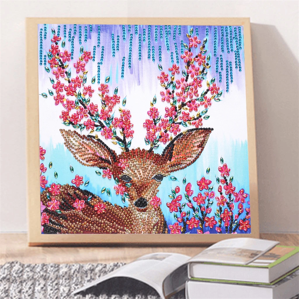 

5D Diamond Painting Animals Sika Deer Diamond Mosaic Deer DIY Full Round Diamond Embroidery Cross Stitch Rhinestone Art