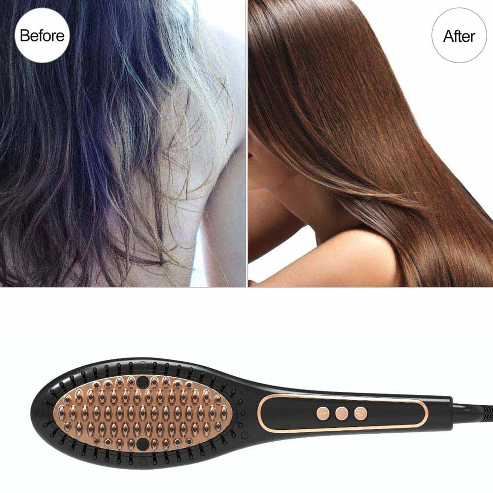 Профессиональная Ионная Щетка для сглаживания электрическая расческа волос