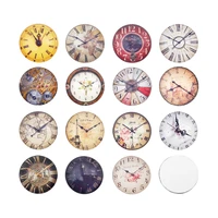 5pcs clock photo flatback 25mm glass cabochon for diy findings necklaces earrings handmade crafting jewelry making components