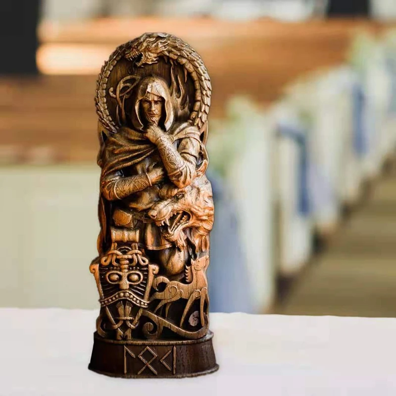 

Scandinavian Pantheons Norse Gods Handmade Resin Statue Figurine Meditation Miniatures Ornament Home Decoration Crafts