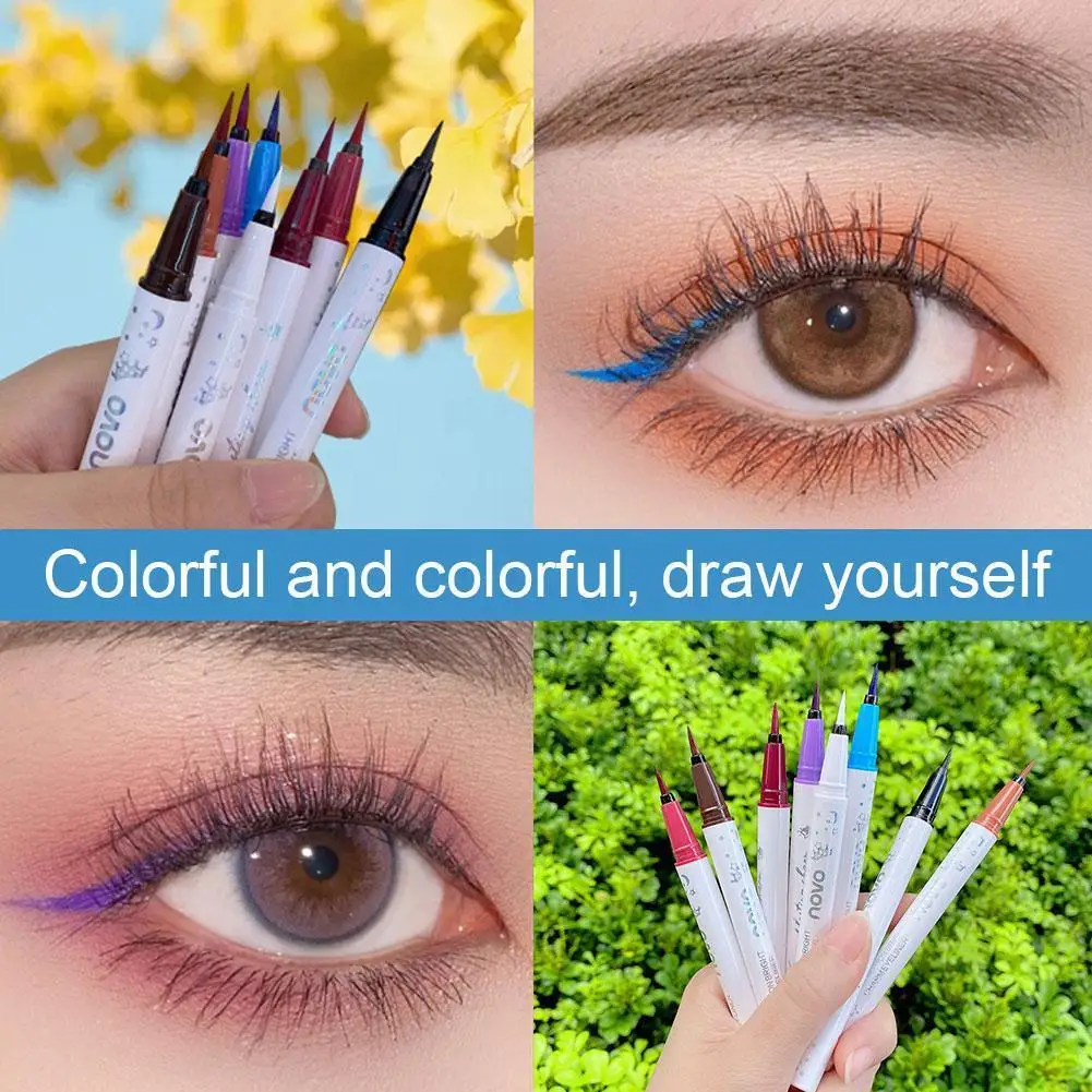 Новинка жидкая подводка для глаз 8 цветов красочный матовый макияж инструмент