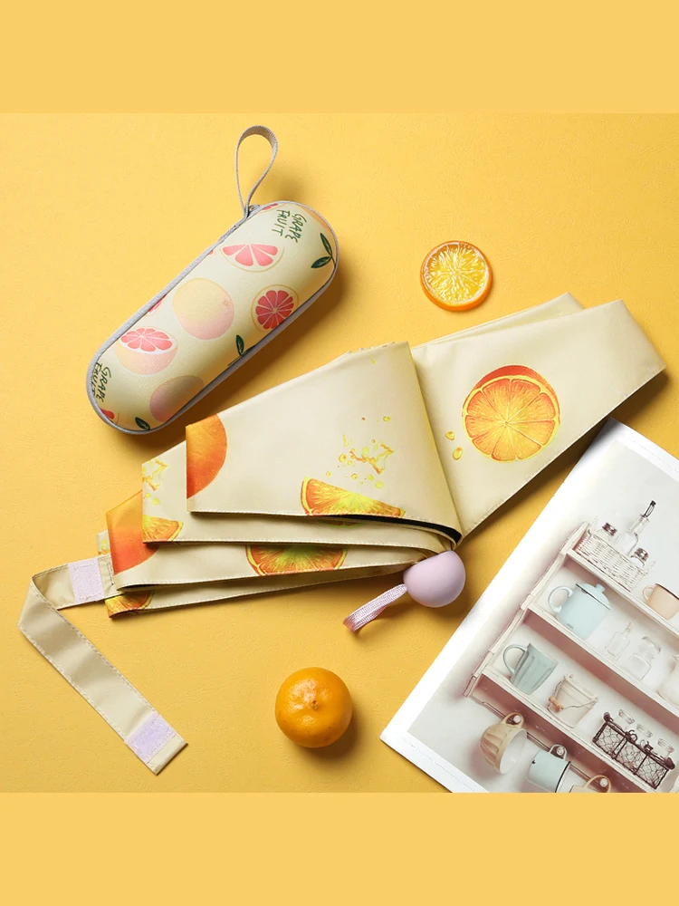 Мини-зонт складывающийся в пять раз маленький портативный зонт для защиты от