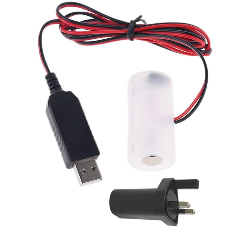 Блок питания со штепсельной вилкой Стандарта Великобритании 1 4 шт. батареи C LR14 5 В