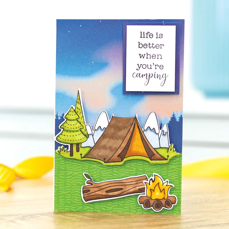 Тема кемпера штампы и 2020 Приключения набор штампов для самостоятельного