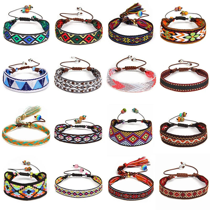 Браслет дружбы в стиле ретро бохо яркий веревочный браслет для женщин и мужчин