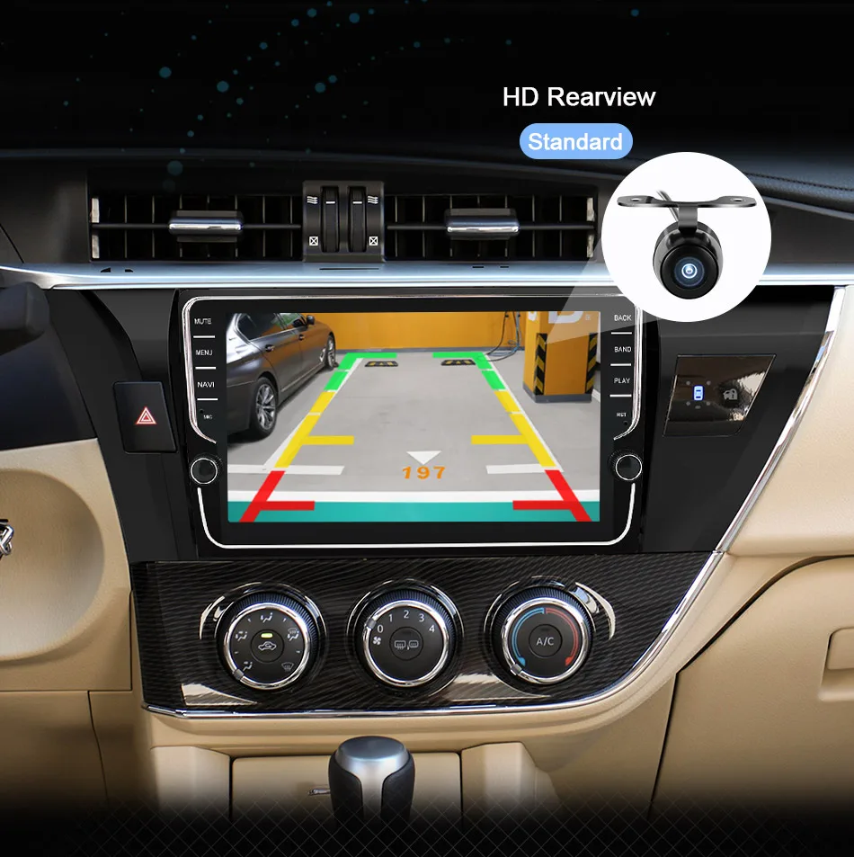 Eunavi 4G+ 64G Octa 8 ядерный android 9,0 автомобильный радиоприемник для Toyota Corolla E180 2013- мультимедийный автомобильный gps-навигатор PX6 wifi без dvd