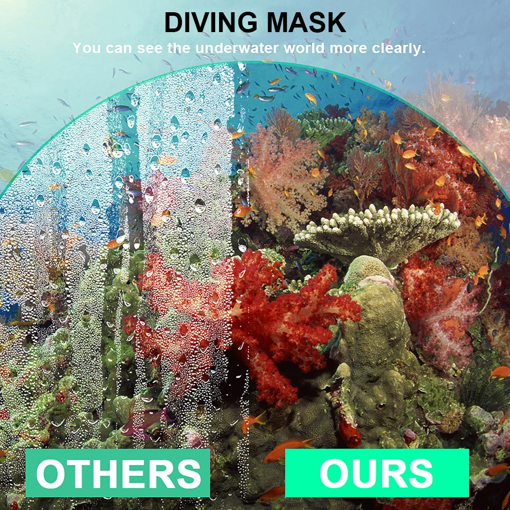 

Kids Underwater Scuba Anti Fog Full Face Diving Mask with Breathing Tube Snorkeling Mask Adult Underwater Scuba Diving Set