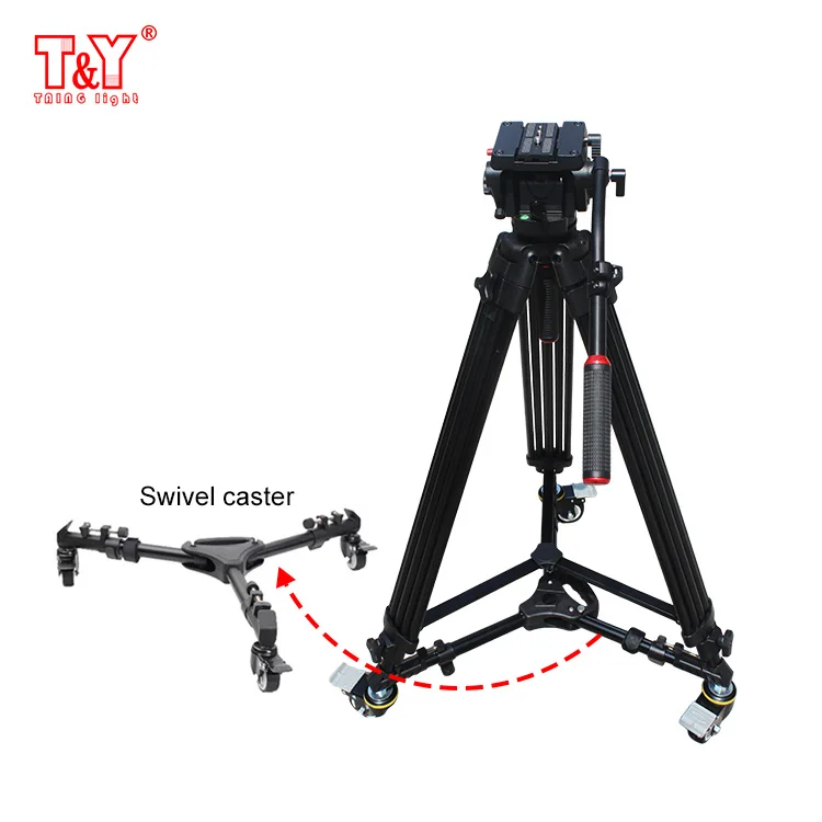 

Professional camera tripod with castor