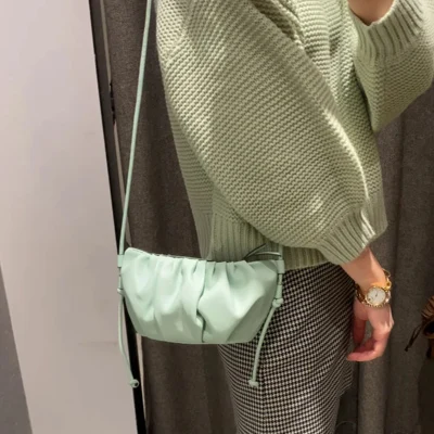 Мини сумка для помады из ПУ складная в виде облаков кошелек монет ключей Милая