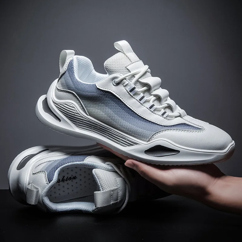 

2020 New Hot Men's Shoes Breathable Korean Style Trend All-match Lightweight Lace-up Fashion Casual Mesh Running Sports Shoes