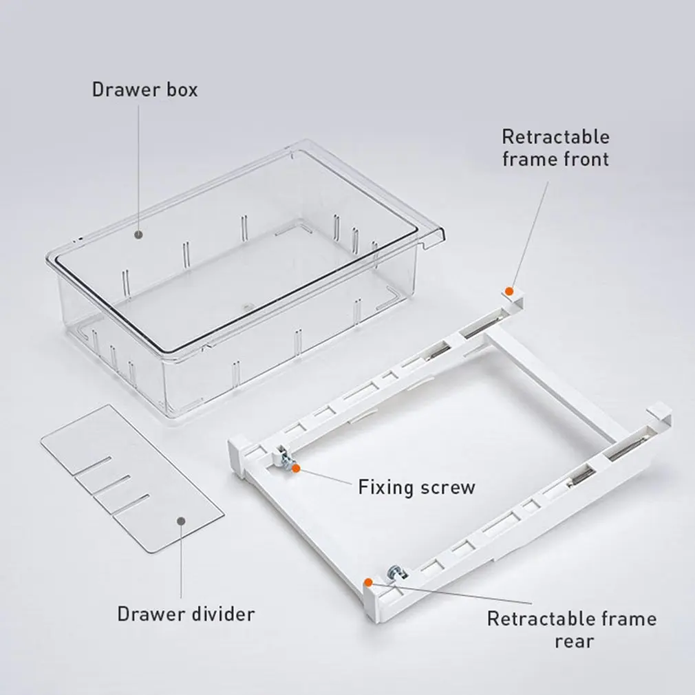 

1/4/8 Compartment PET Refrigerator Drawer Organizer Bin Transparent Fridge Storage Bin Containers For Pantry Freezer