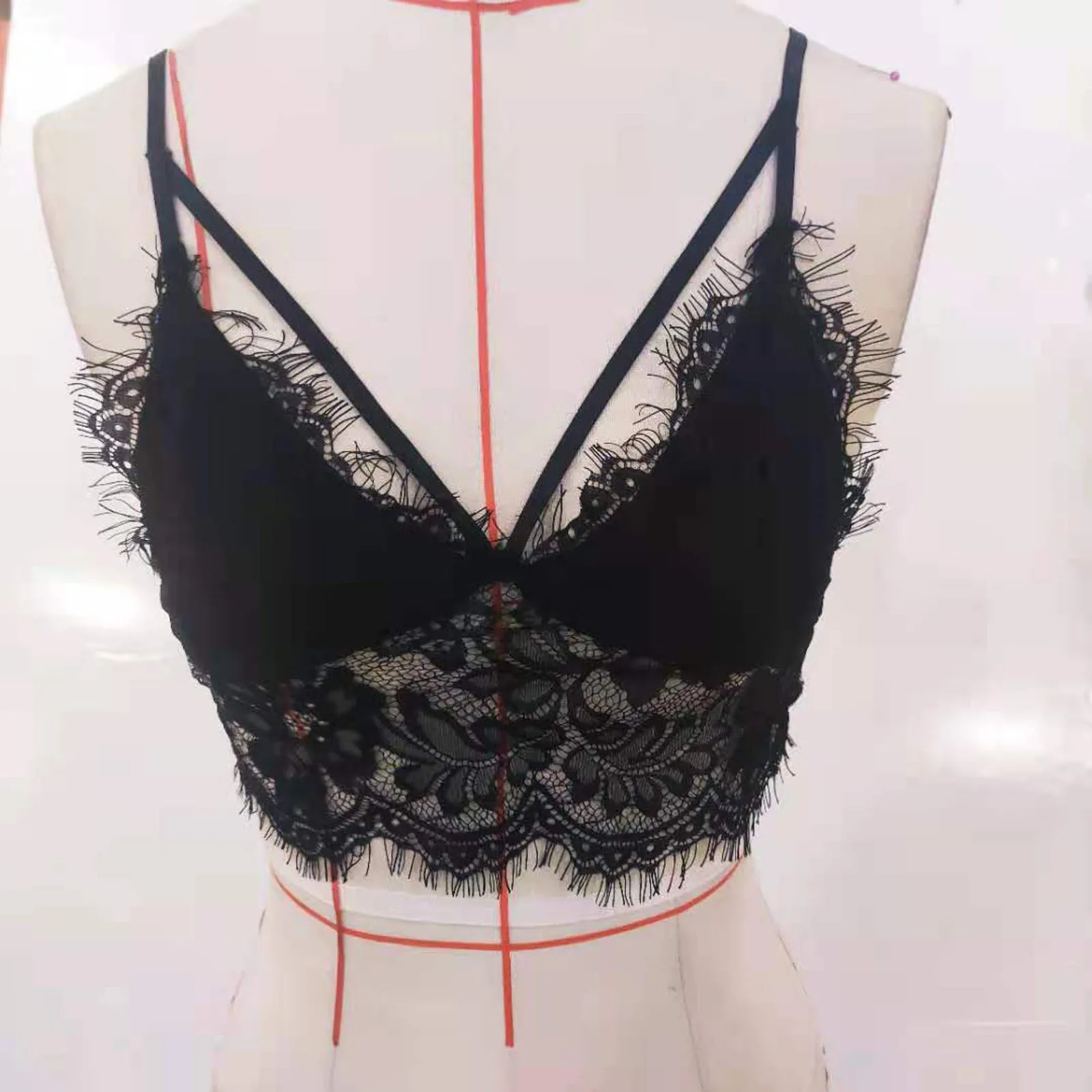 

Sexy Lingerie Bras Women Soild Color Lace Flowers Suspenders See-through Soft Brassiere Underwear Femme Tops 2021 Summer Fashion