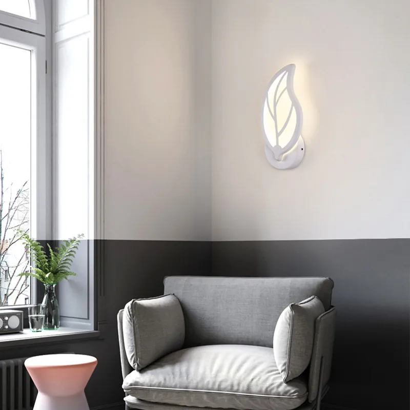 Настенный светильник в виде листа бабочки теплый белый светодиодный 18 Вт 36