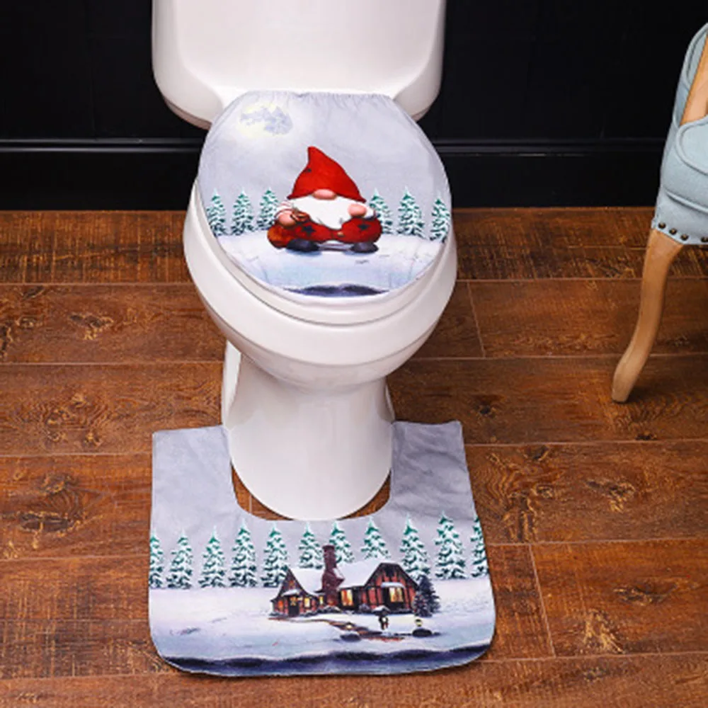 

Toilet Lid Cover Bathroom Accessories Christmas Soft High Quality Durable