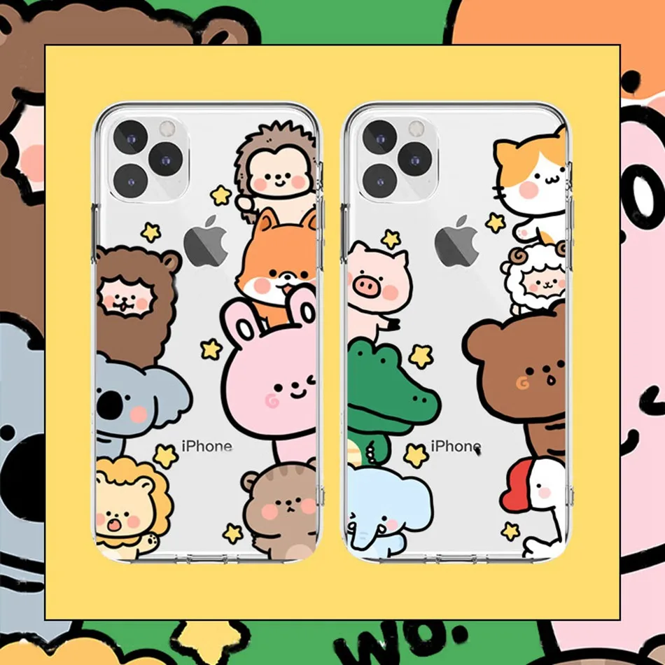 Для Samsung S20 Ultra Note 10 Plus чехол милый мультяшный медведь поросенок коала для Galaxy S10 9 A91