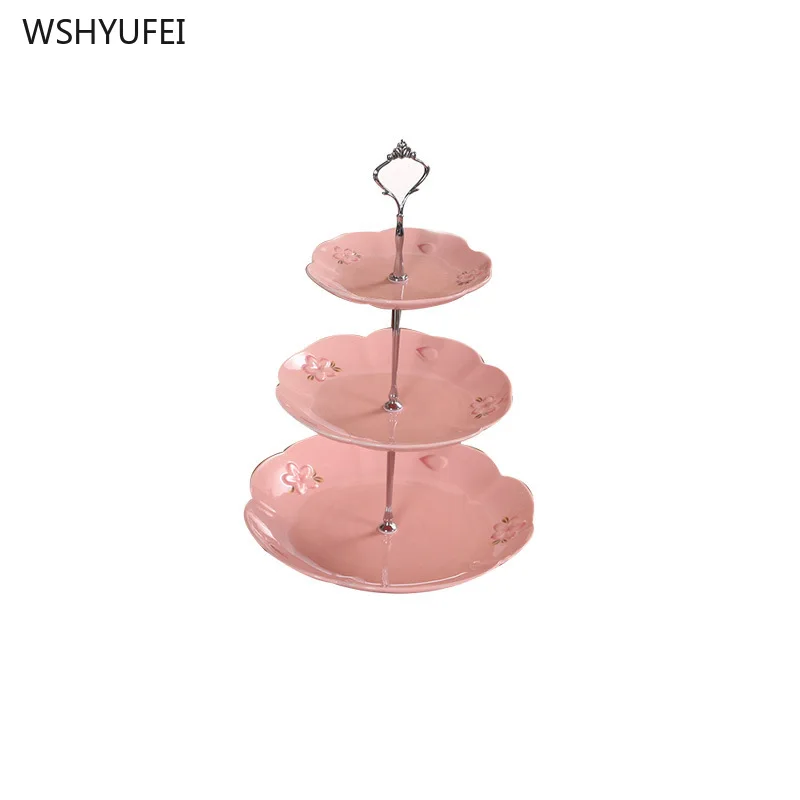 

Direct sales new product court color glaze cherry ceramic embossed fruit cake tray snack snack jewelry storage decorative tray