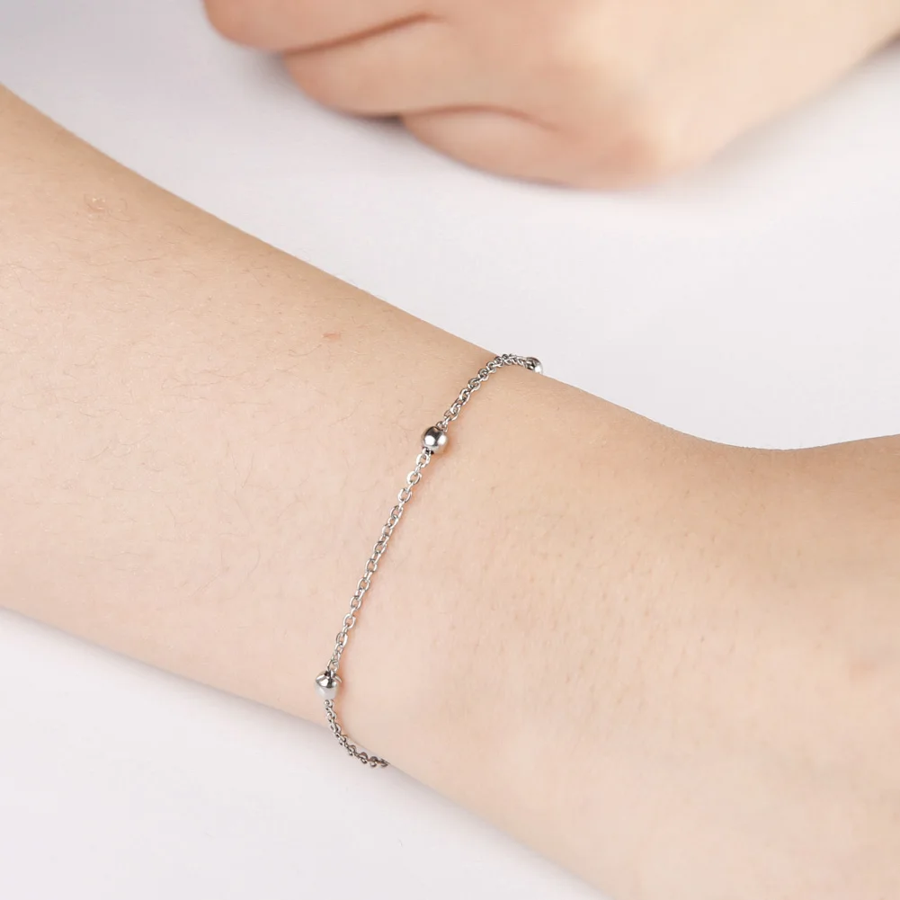 Нержавеющая сталь Skyrim золотой цвет браслет-цепочка сердце бисерные браслеты для