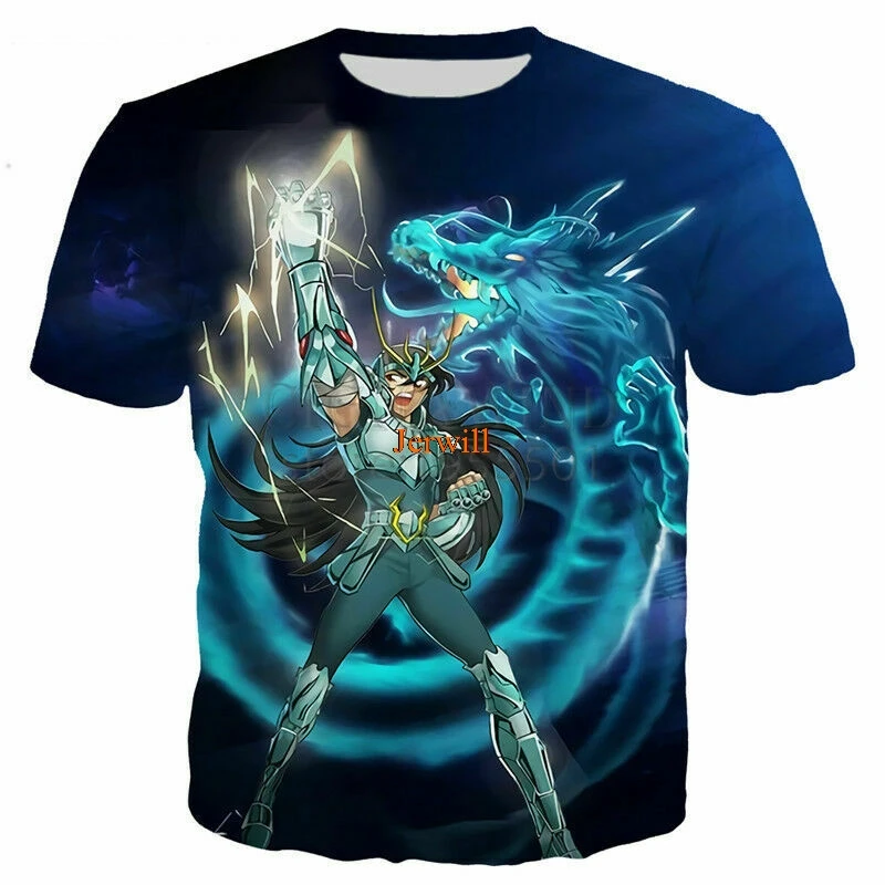 

Fashion Anime Saint Seiya 3D Print T-Shirt Womenmen's Short Sleeve Casual