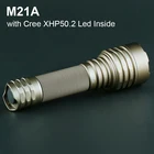 Высокий мощный светодиодный фонарик конвой M21A с Cree XHP50.2 6V Linterna фонарик Led 21700 Фонарь Кемпинг Рыбалка Катушка 12 групп лампы-вспышки