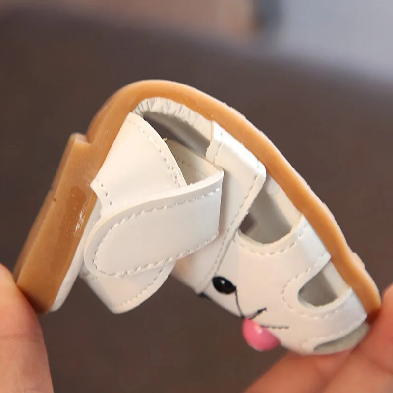 

Baby Girl Sandals Summer PU Cartoon Fashion Toddler Walking Shoes Soft Sole Non-Slip Prewalkers