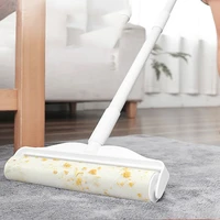 detachable pet hair brush extended handle pp dust wiper dog cat hair remover for carpet floor lint roller brushes dust cleaner