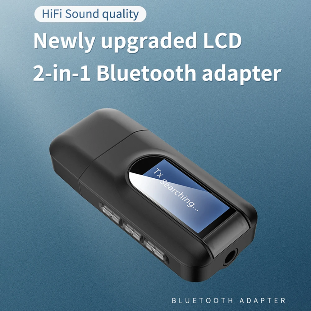 

2-in-1 USB Bluetooth Transmitter Receiver 5.0 With LCD Screen Display Wireless Bluetooth Receiver Adapter For TV Computer