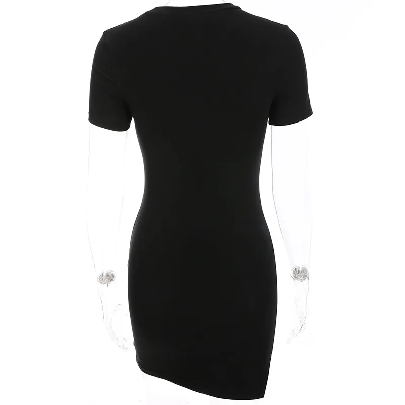 

Raisevern Gothic Dark Sexy Dress for Women Gothic Solid Pencil Dress Stretch Ladies Fashion Skinny Streetwear Solid Club Dresses