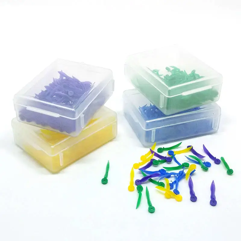 Стоматологический одноразовый пластиковый клин с отверстием все 4 размера в